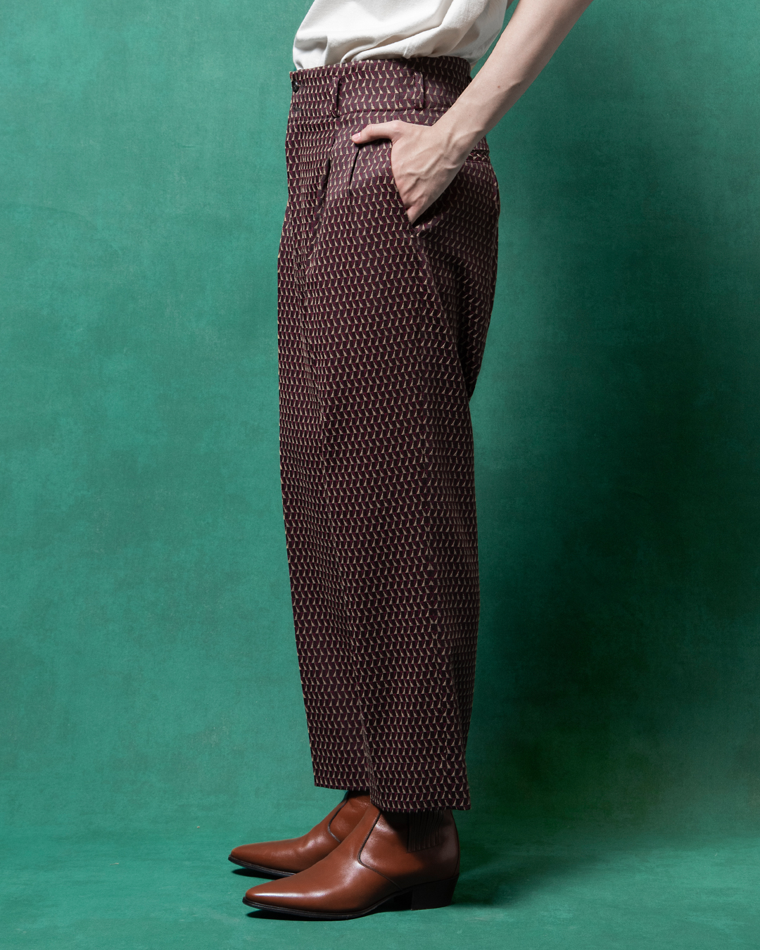 GIO WIDE TROUSERS 詳細画像 Brown×Wine 3