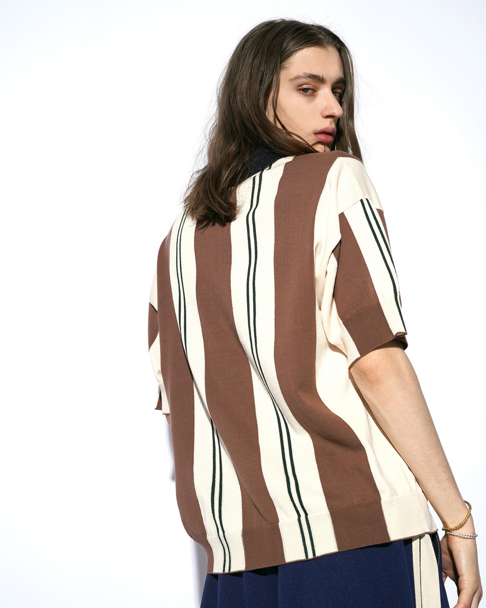 RUDO KNIT POLO 詳細画像 Brown 3