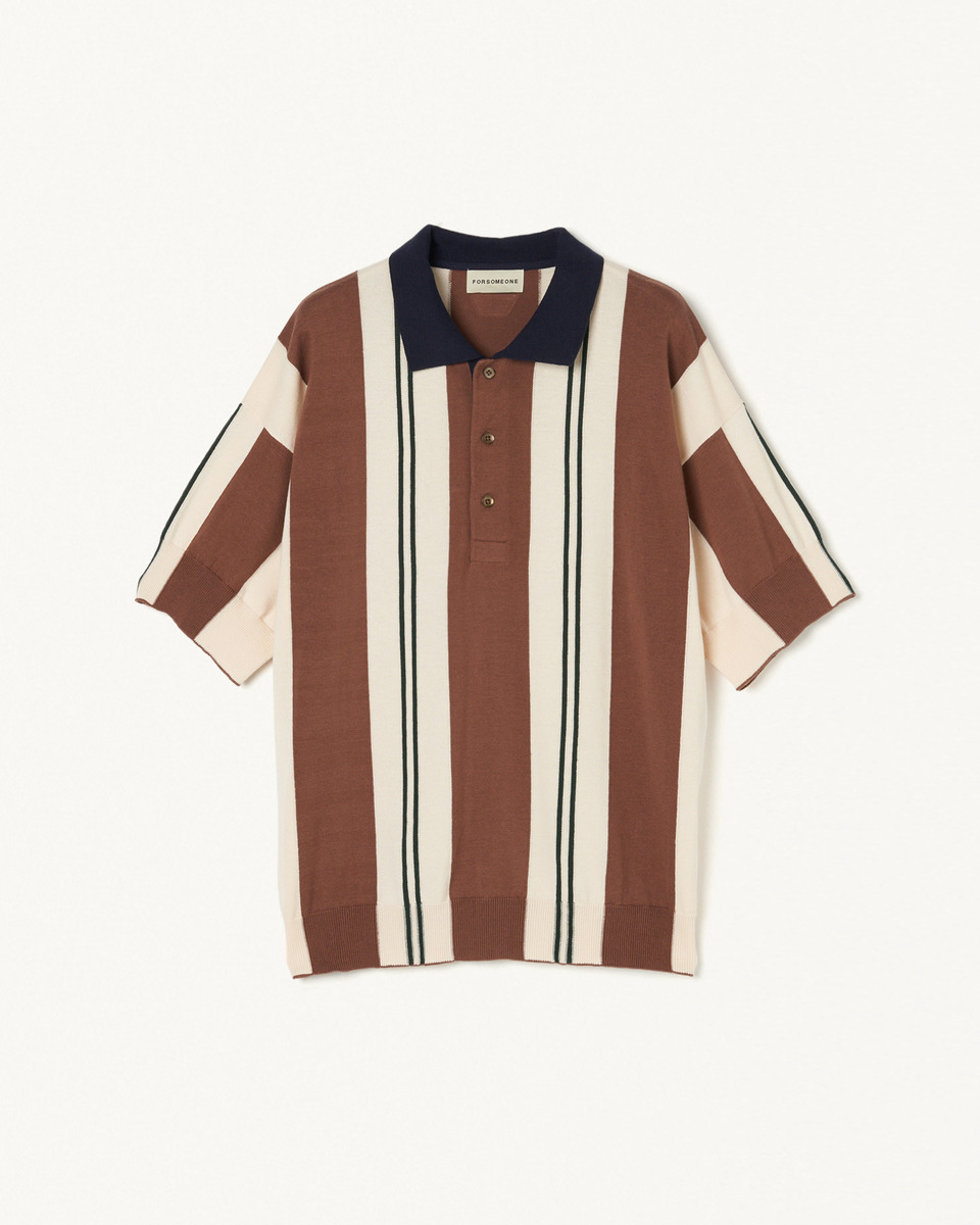 RUDO KNIT POLO 詳細画像 Brown 4
