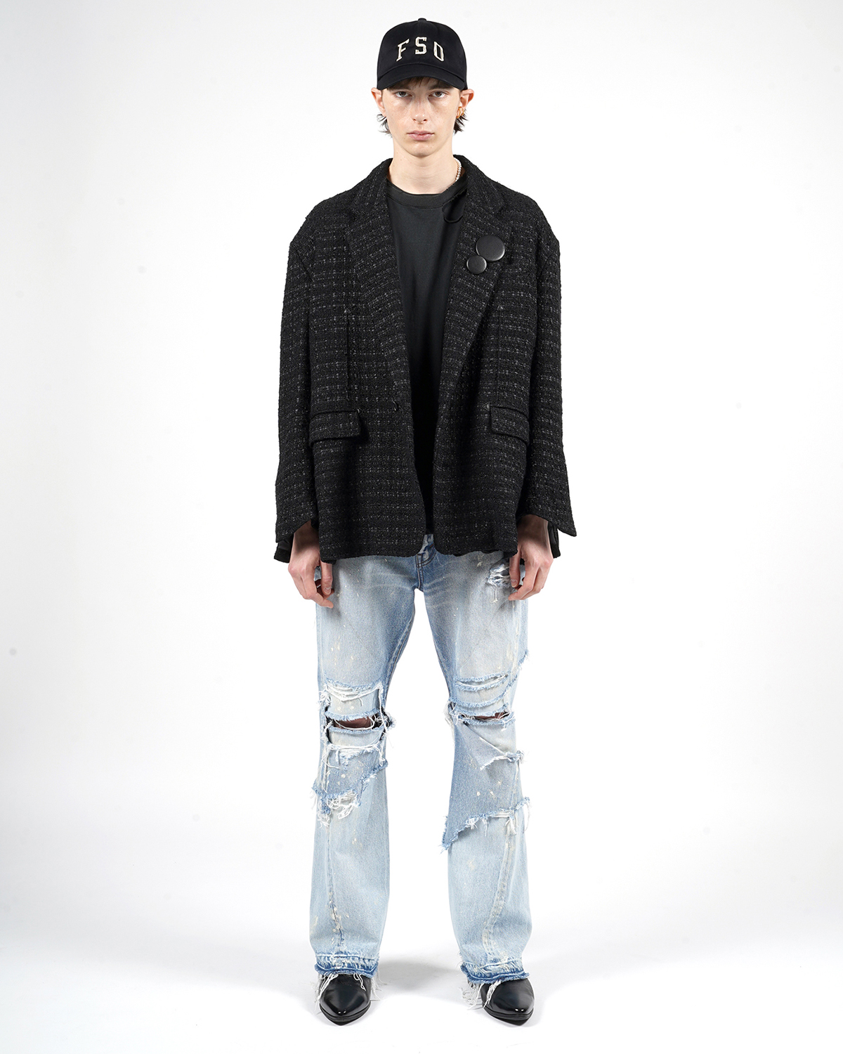 TWEED BLAZER 詳細画像 Black 3