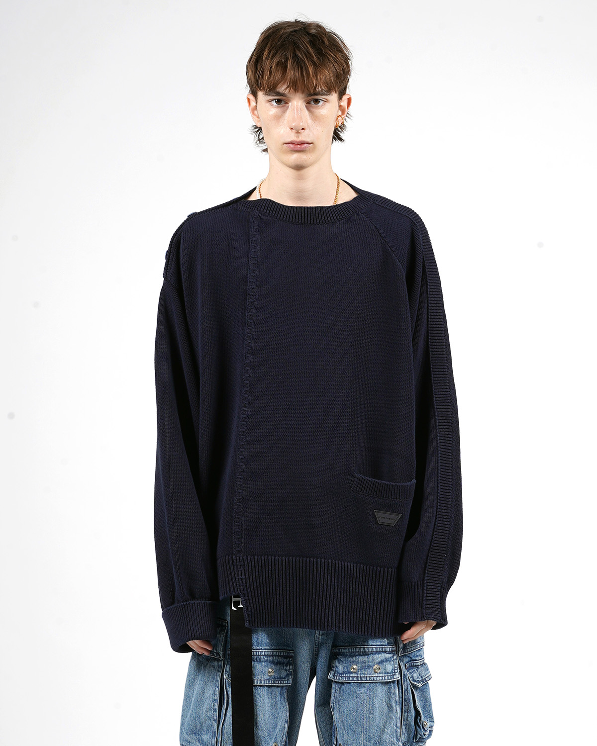 OVERSIZED VINTAGE KNIT 詳細画像 Navy 1
