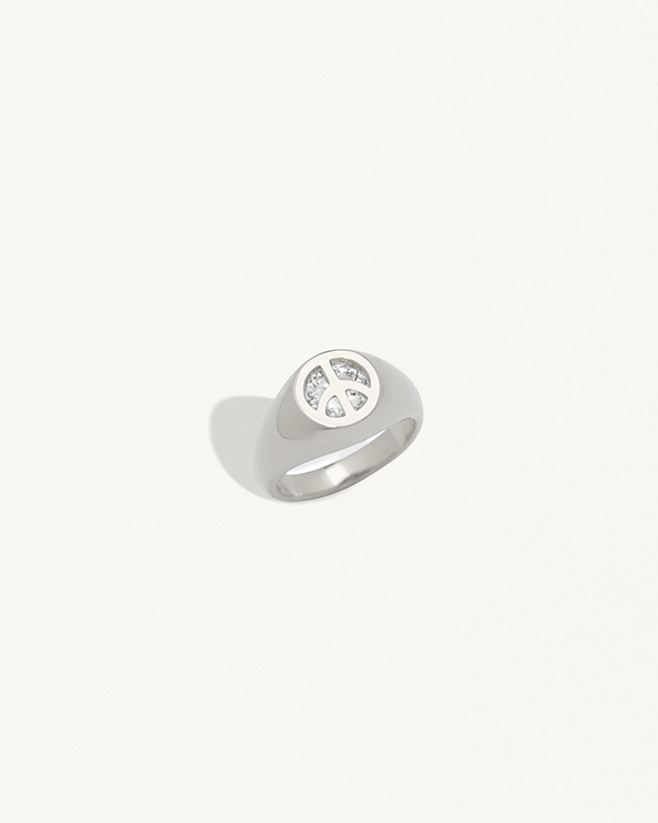 PEACE RING SILVER