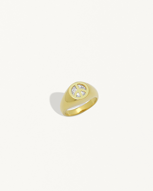PEACE RING GOLD