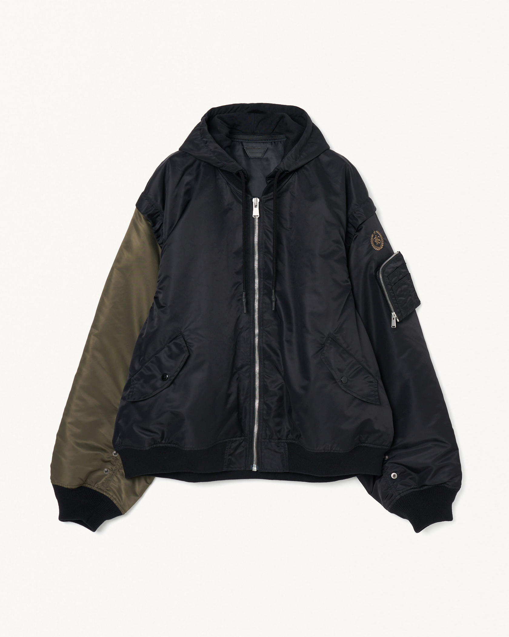 17日迄出品4回着用。フォーサムワンMIX BOMBER ブルゾン 46サイズ 