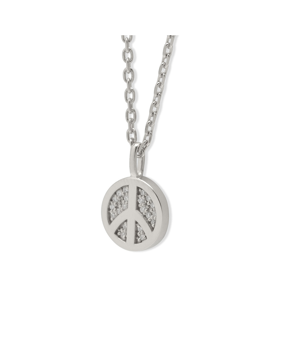 FORSOMEONE PEACE NECKLACE SILVER-