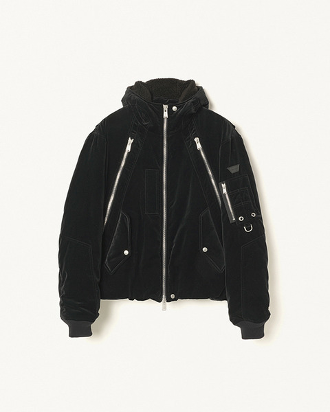 HOODED BOMBER JACKET