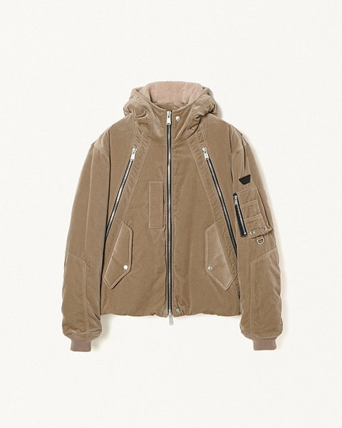 HOODED BOMBER JACKET