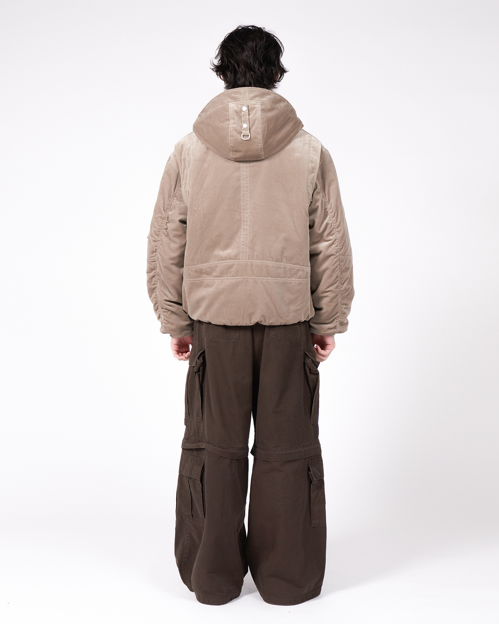 HOODED BOMBER JACKET 詳細画像 Brown 11