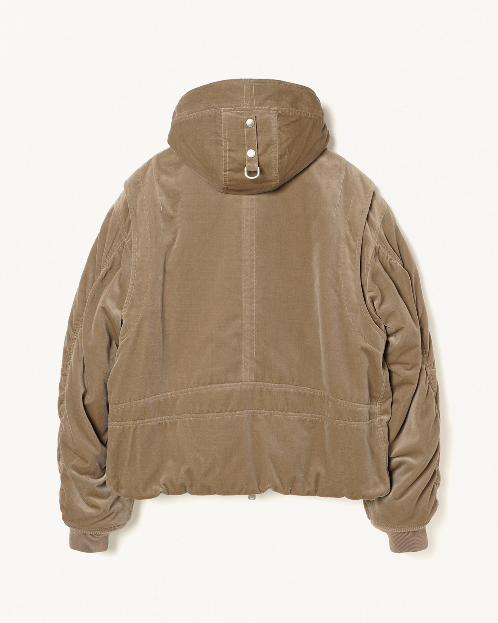 HOODED BOMBER JACKET 詳細画像 Brown 6