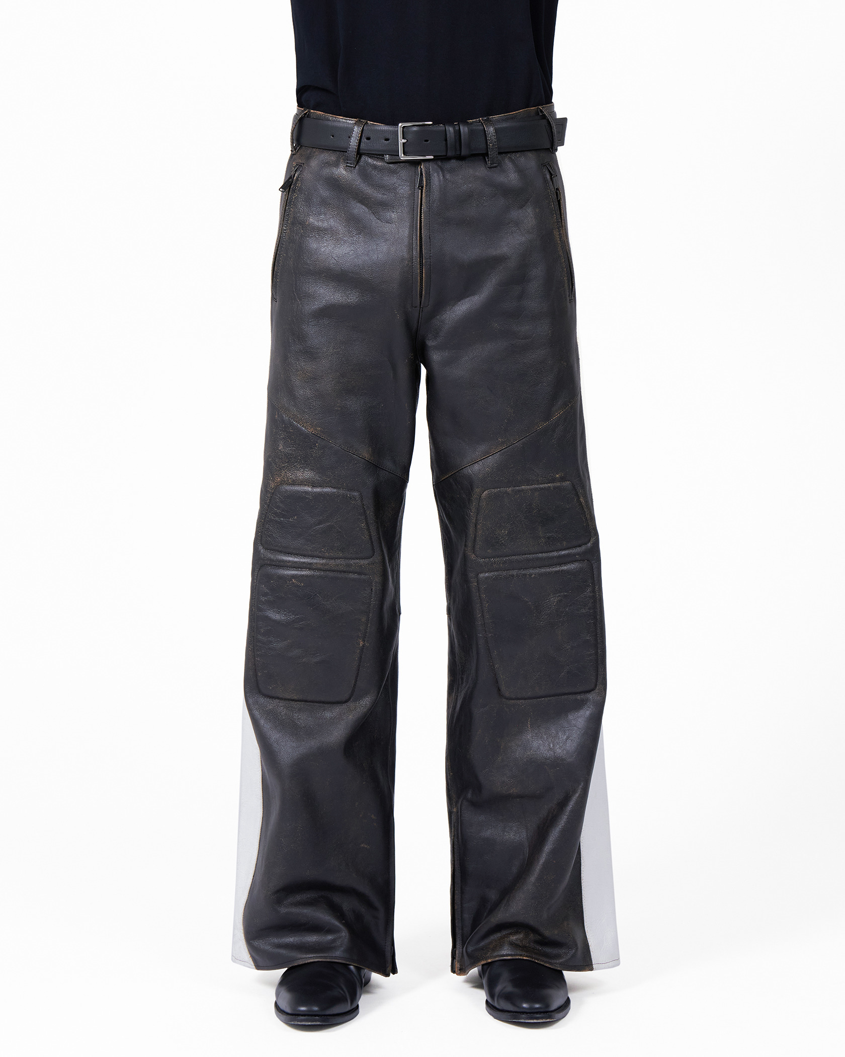 RACING PANTS LEATHER 詳細画像 Black 5