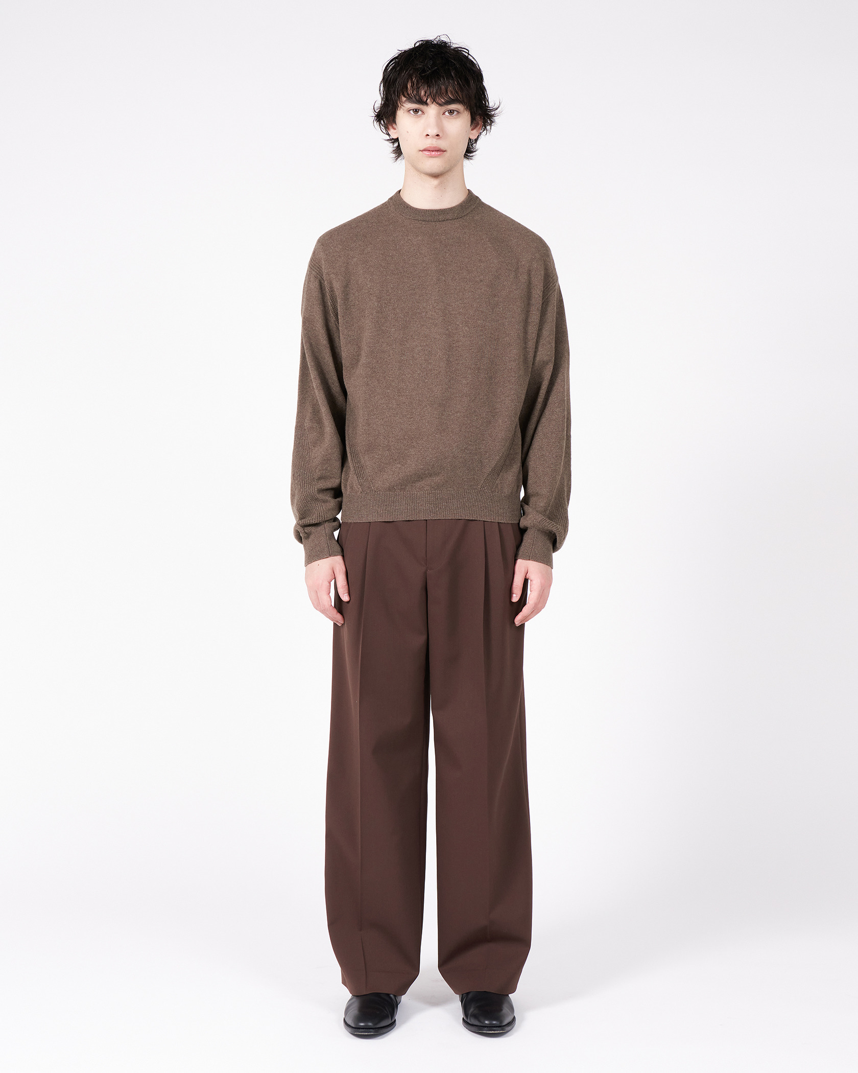 CASHMERE KNIT CREW 詳細画像 Brown 9