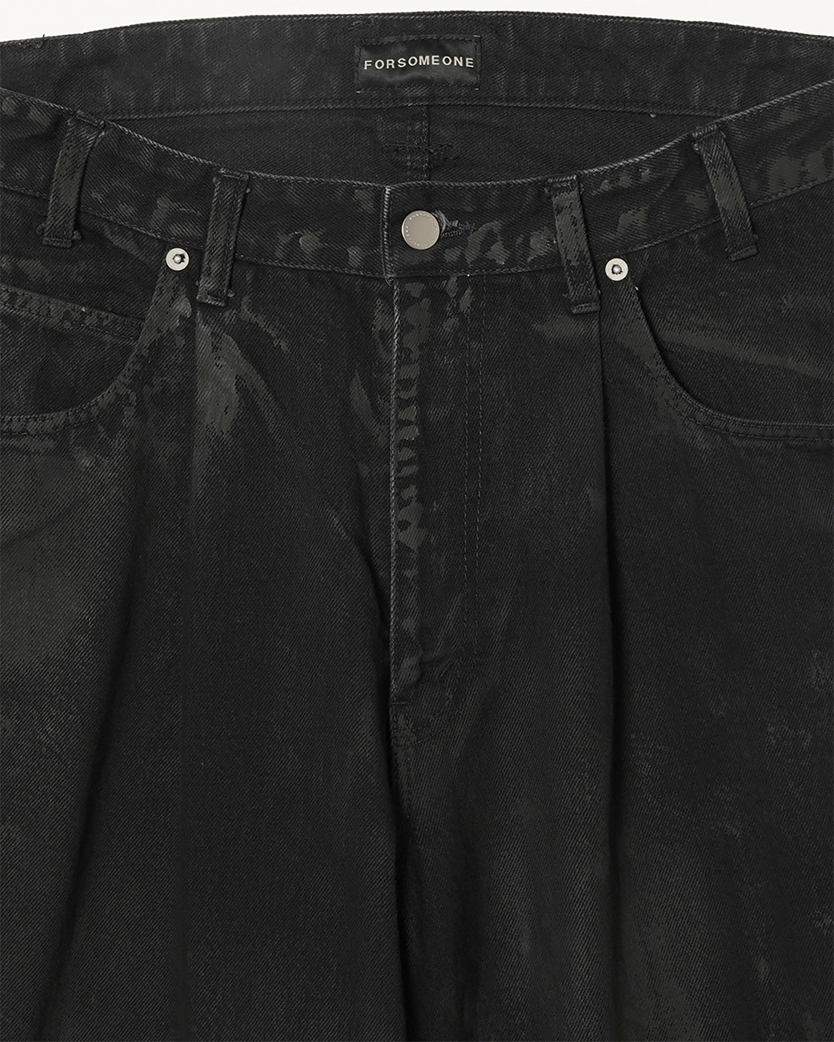 LOOSE FLARE PT DENIM COATING 詳細画像 Black×Black 8