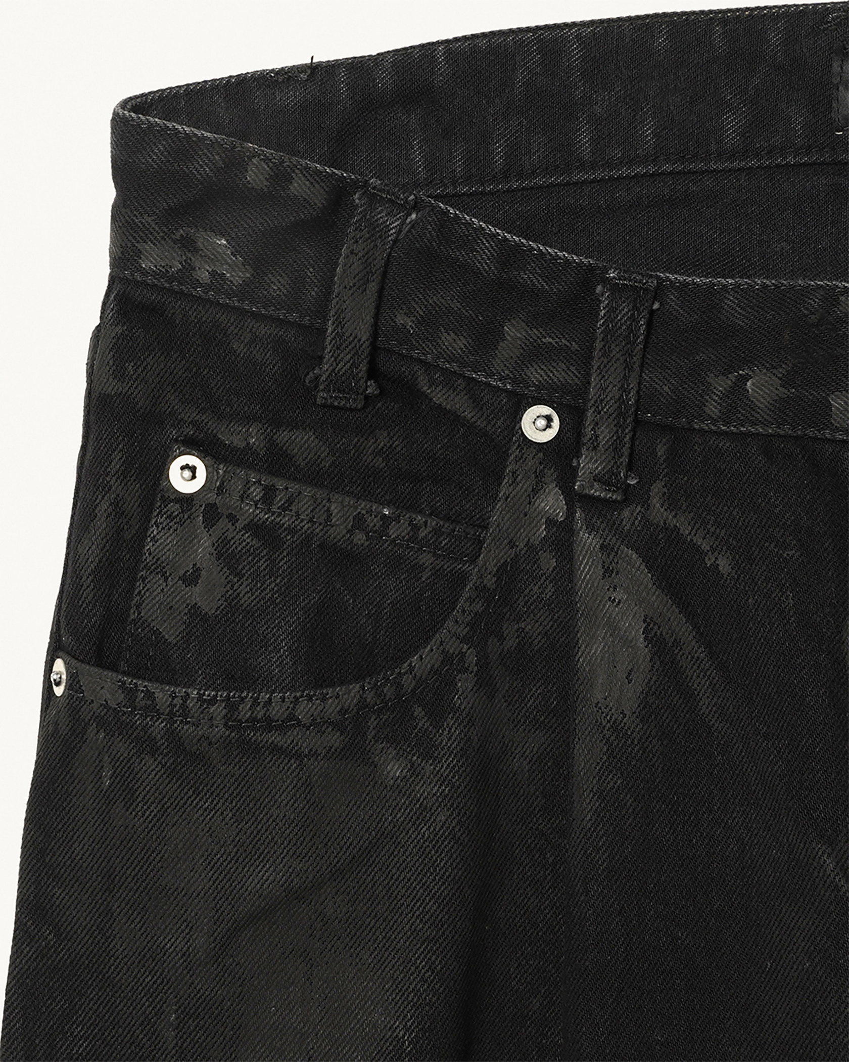 LOOSE FLARE PT DENIM COATING 詳細画像 Black×Black 9