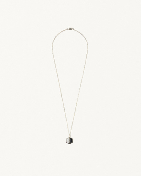 W TM NECKLACE ONYX  HOWLITE