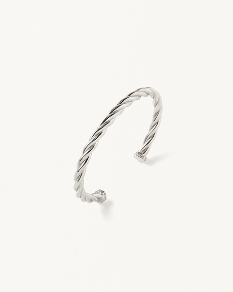 TWIST BANGLE M SILVER