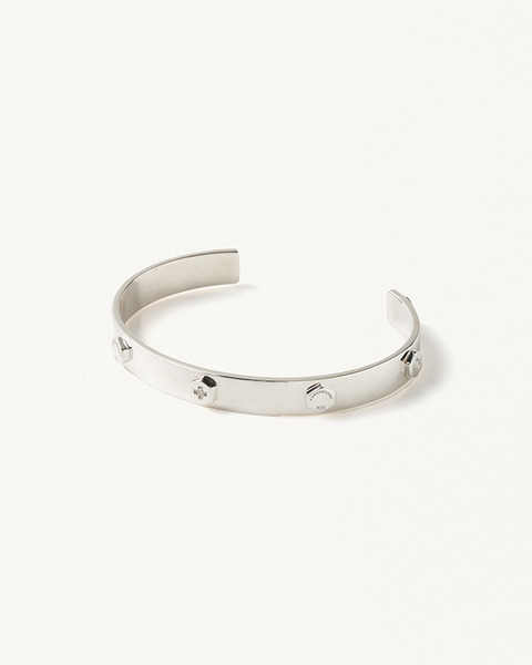 W TM BOLT BANGLE M SILVER