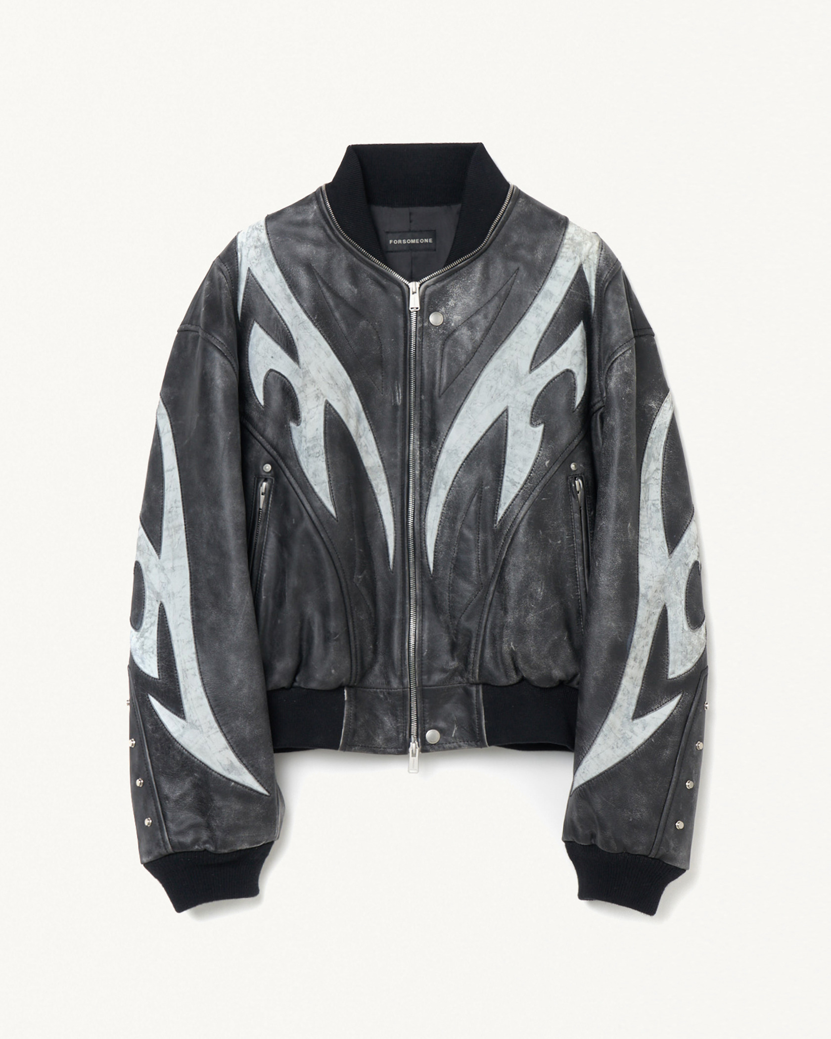 FLAME BOMBER JACKET 詳細画像 Black×White 1