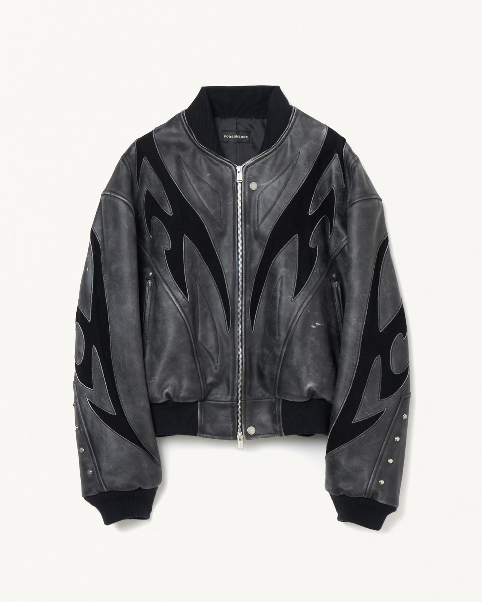 FLAME BOMBER JACKET 詳細画像 Black×White 2