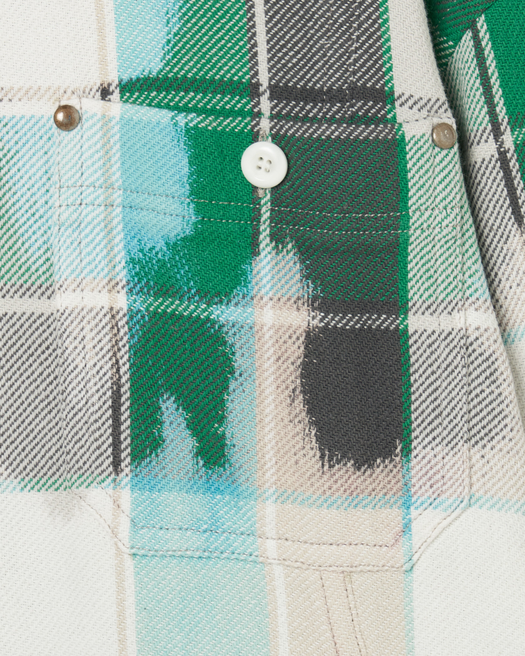 HOODED CHECK SHIRT 詳細画像 Green 8