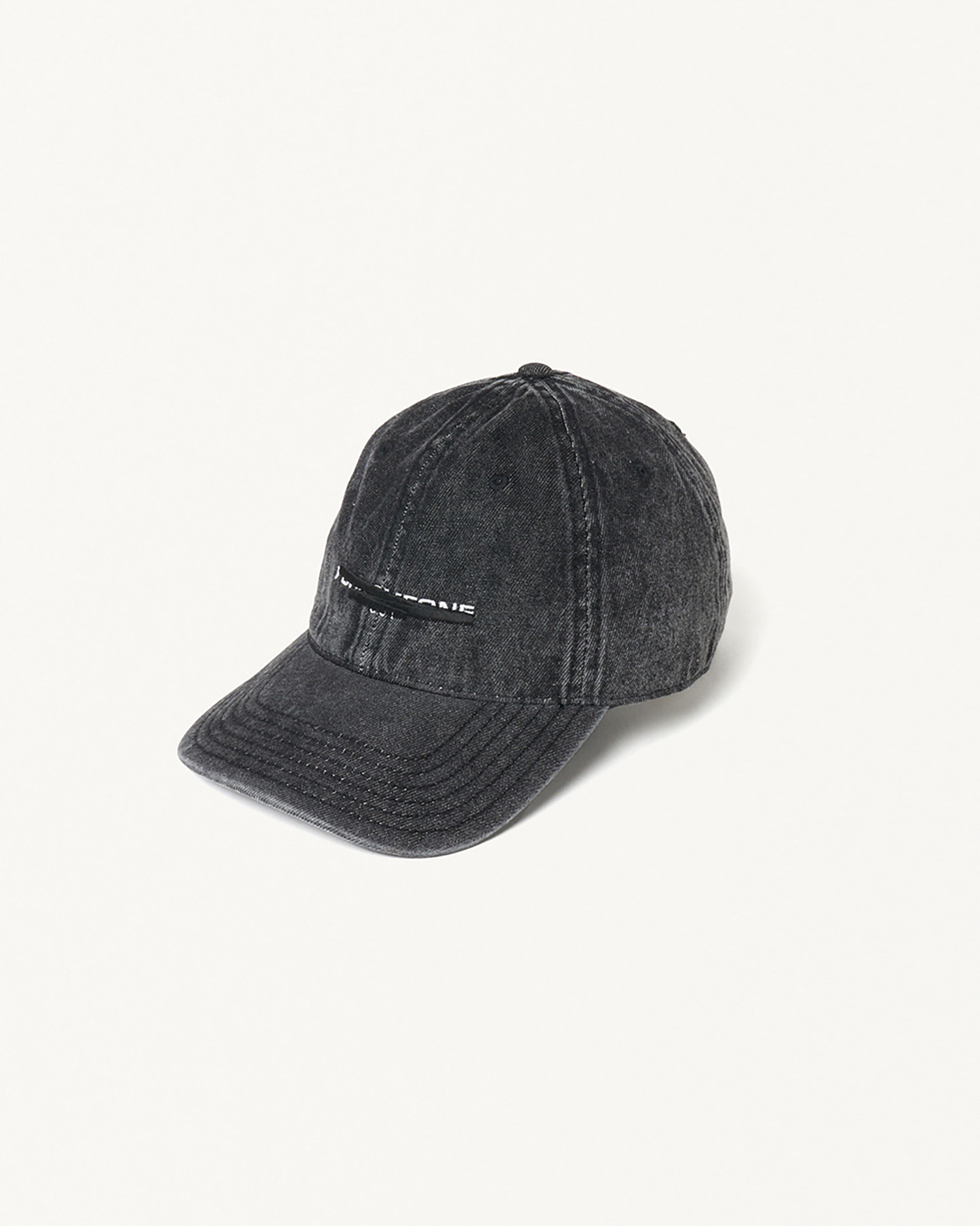 TAPE LOGO BK WASH DENIM CAP 詳細画像 Black 3