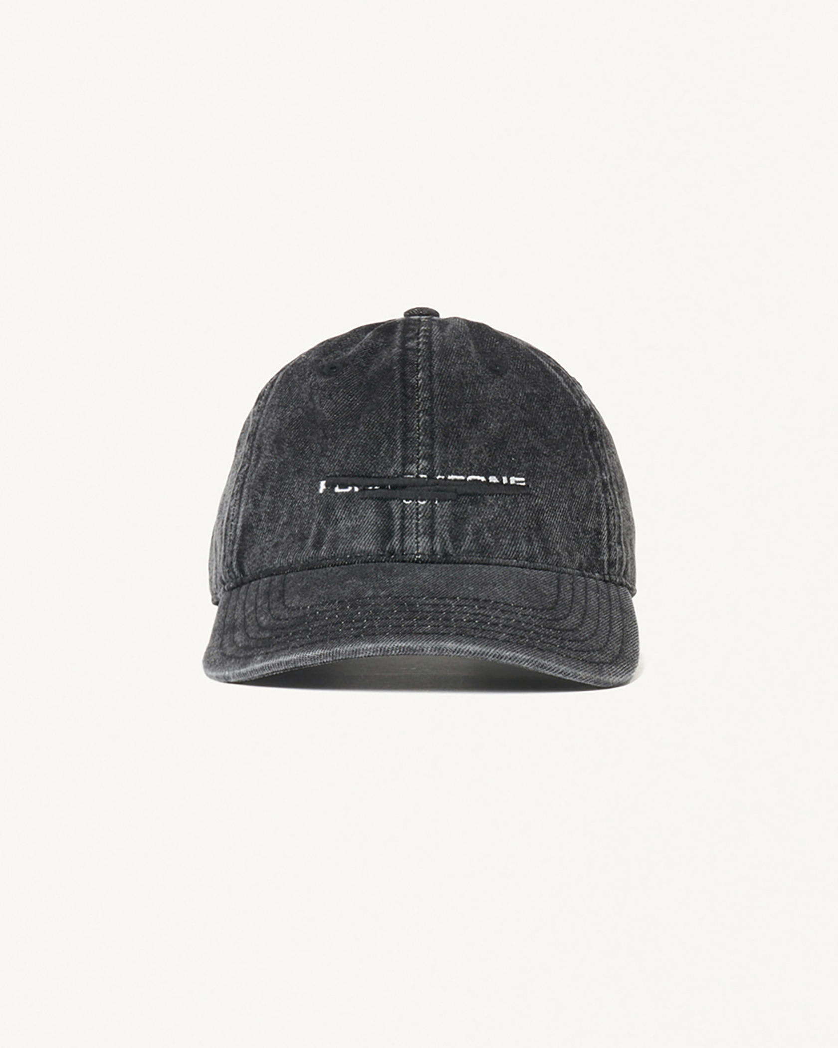 TAPE LOGO BK WASH DENIM CAP 詳細画像 Black 4