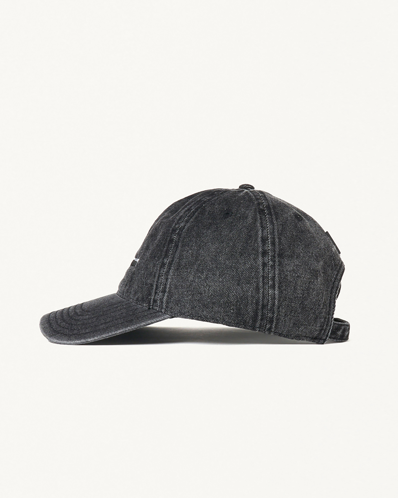 TAPE LOGO BK WASH DENIM CAP 詳細画像 Black 5