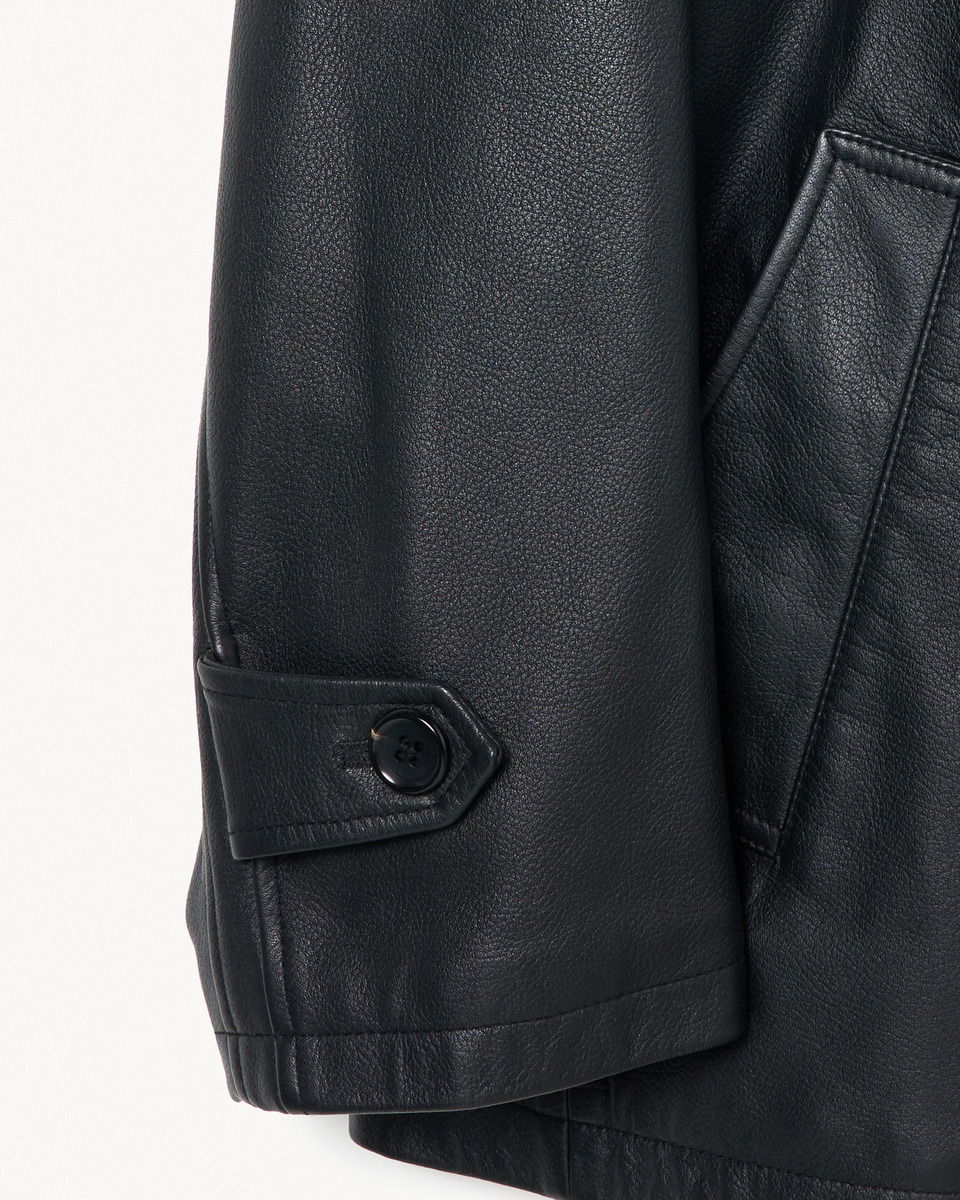 LEATHER CAR COAT 詳細画像 Black 7