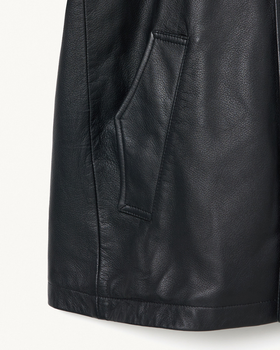 LEATHER CAR COAT 詳細画像 Black 8