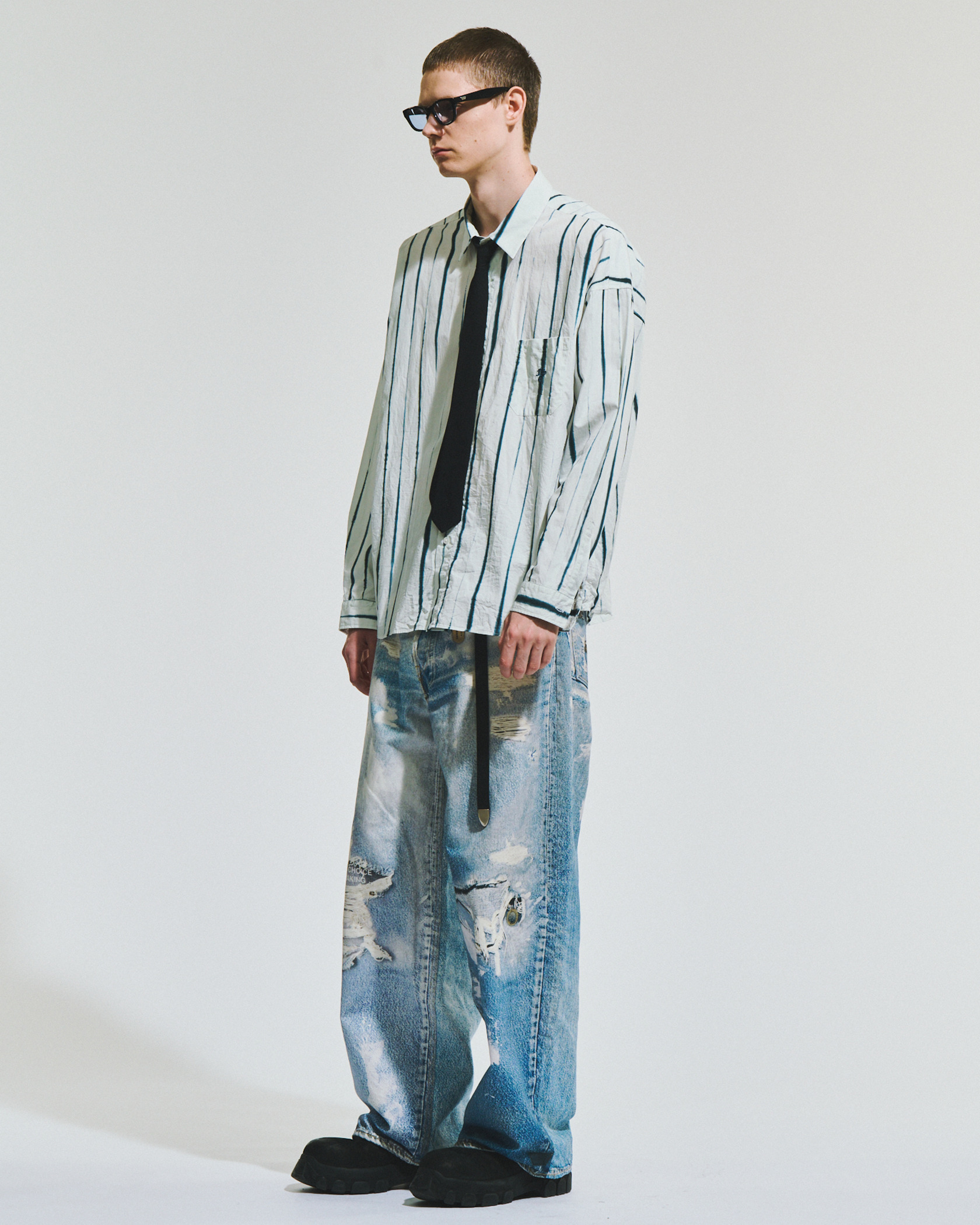TYEDYE STRIPE SHIRT 詳細画像 Black 17
