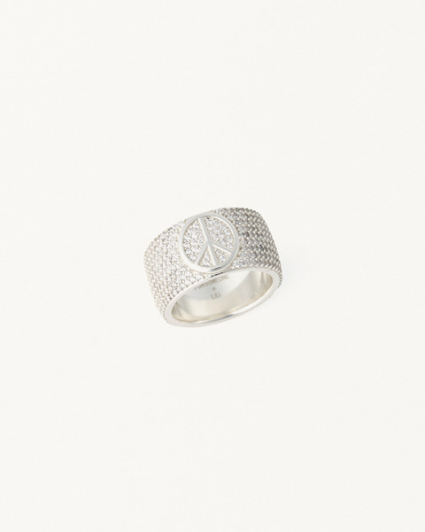 LF PEACE RING PAVE