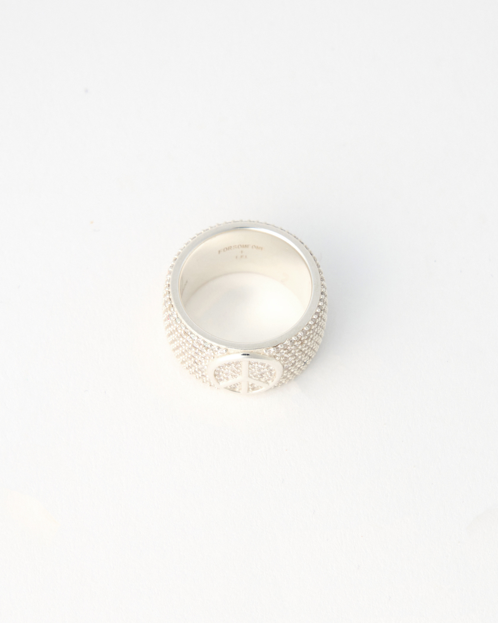 LF PEACE RING PAVE 詳細画像 Silver 2