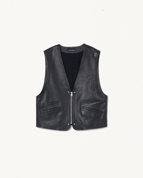 CALF LEATHER VEST 詳細画像