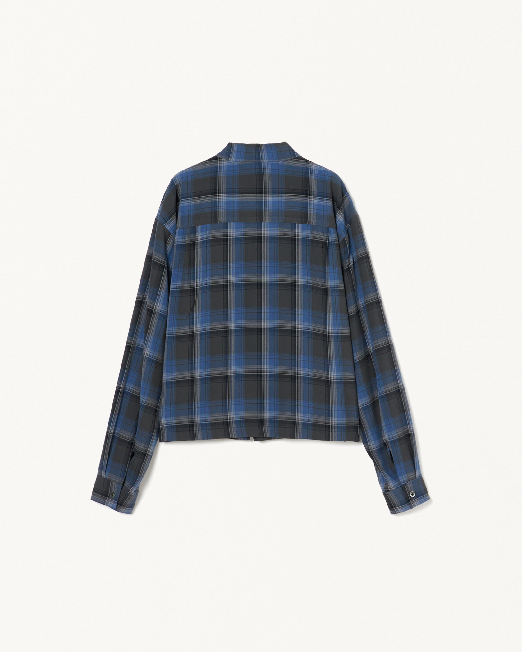 CHECK ZIP SHIRT 詳細画像 Black&times;Blue 2