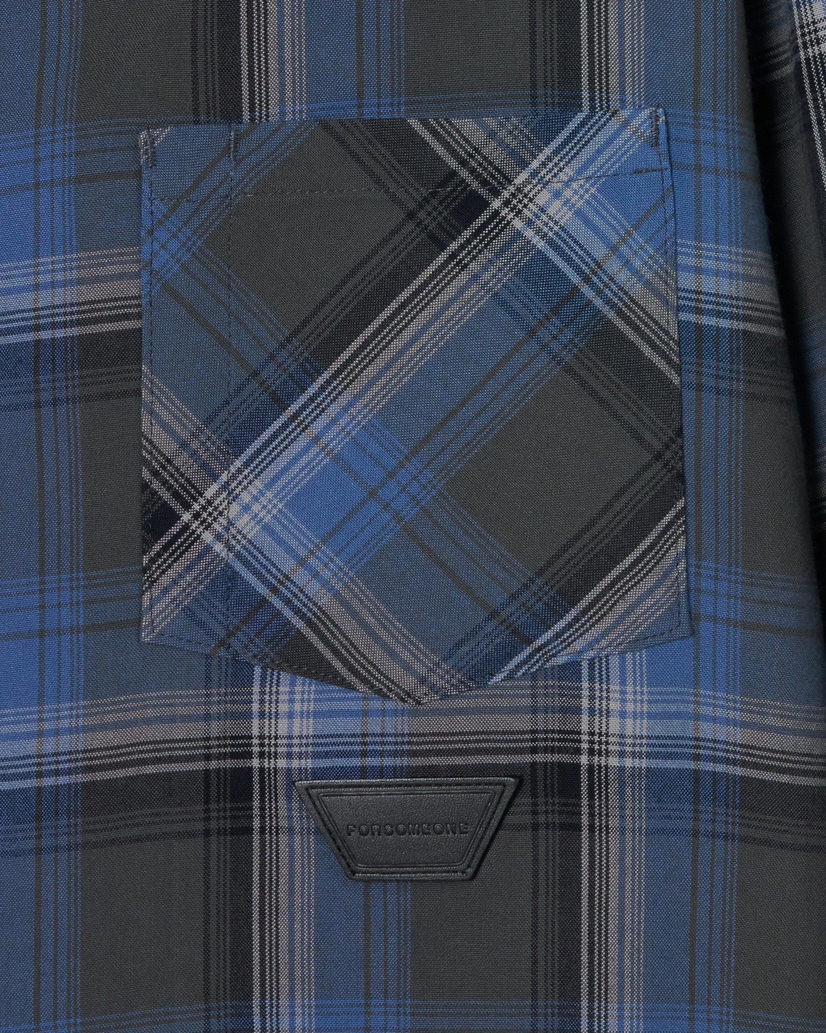 CHECK ZIP SHIRT 詳細画像 Black&times;Blue 5