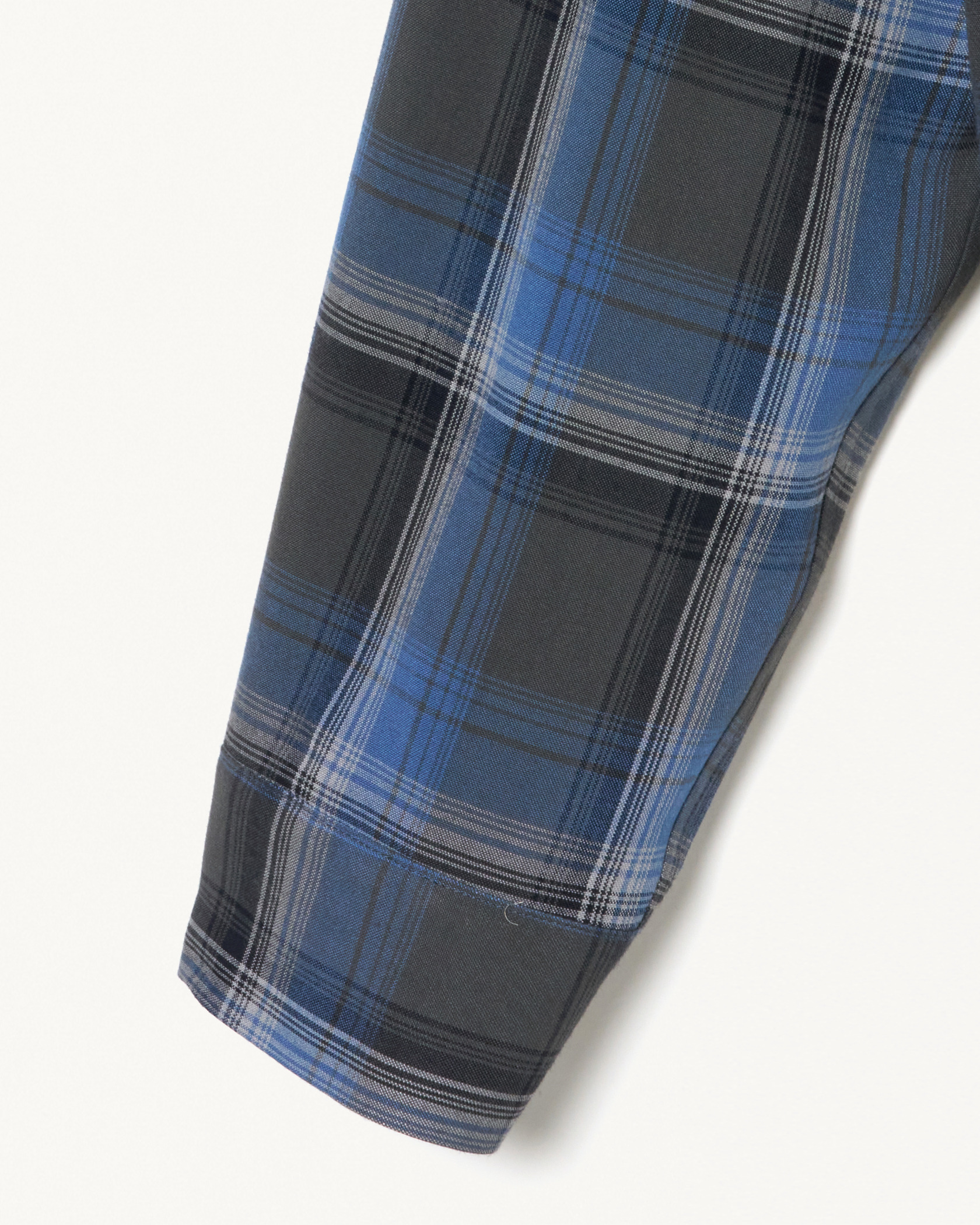 CHECK ZIP SHIRT 詳細画像 Black&times;Blue 6