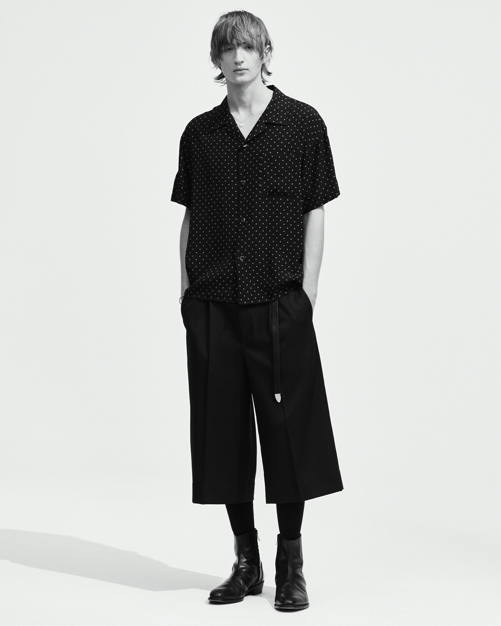CROSS DOT BOX SHIRT 詳細画像 Black 1