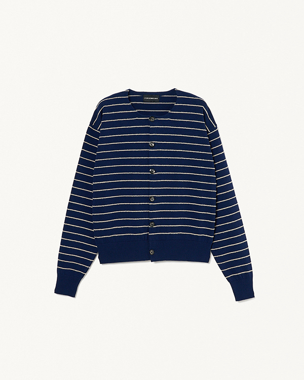 BORDER KNIT CARDY
