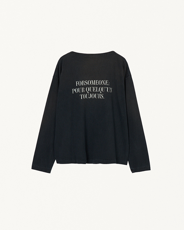 LOGO BOAT NECK LS TEE