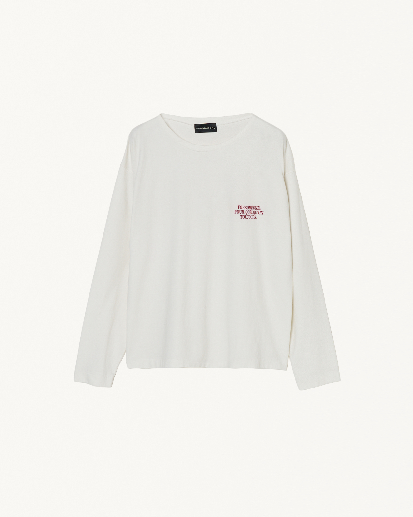 LOGO BOAT NECK LS TEE 詳細画像 Black 1