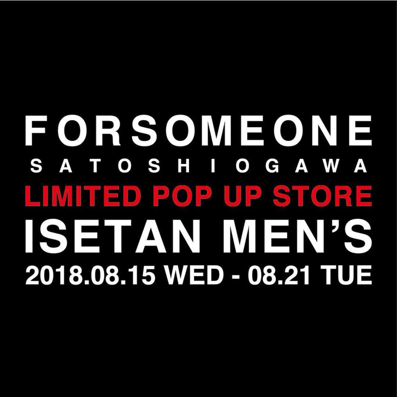 POPUP STORE @ ISETAN MEN'S
